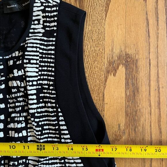 Proenza Schouler Black & White Viscose Sleeveless Shift Dress   Women's Size 6 - Picture 10 of 10